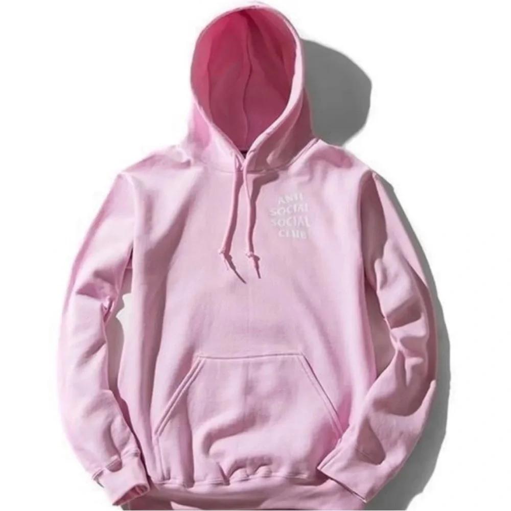 Anti Social Social Club Know You Better Pink Hoodie Large